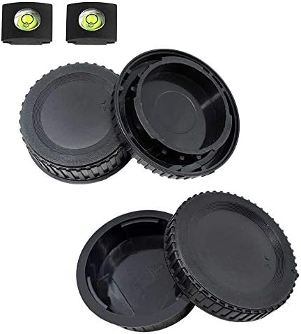 ULBTERF Front Body Cap and Rear Lens Cap Cover for Nikon F Mount Camera