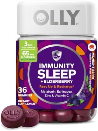 OLLY Immunity Sleep + Elderberry Gummies, Immune & Sleep Support*- 36 Count