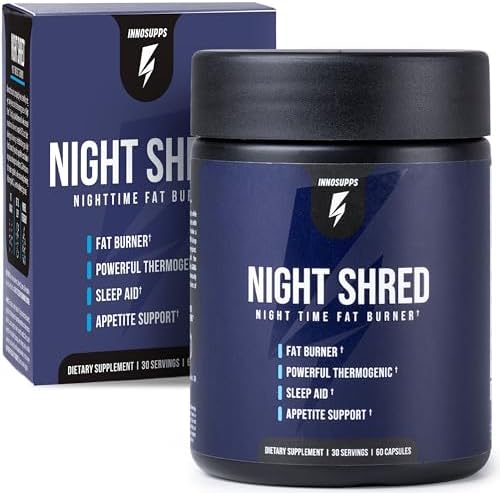 Night Shred Night Time Fat Burner & Natural Sleep Support, 30 Servings
