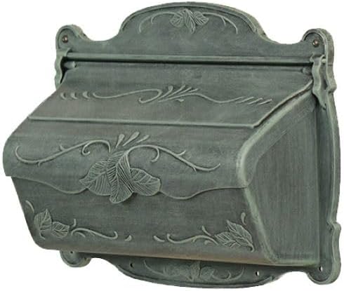 Special Lite Floral Horizontal Wall Mount Mailbox - Black Aluminum Mailbox for Wall Mount - SHF-1001-BLK
