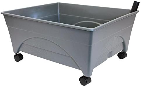 Emsco Group City Picker Raised Bed Grow Box – Self Watering and Improved Aeration – Mobile Unit with Casters - Slate