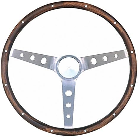 Grant 966-0 Classic Nostalgia Style Steering Wheel with Walnut Grip and Brushed Stainless Spokes