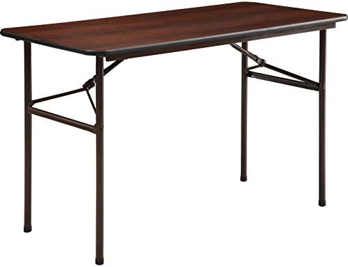 Lorell Folding Table, 60 by 30 by 29-Inch, Mahogany