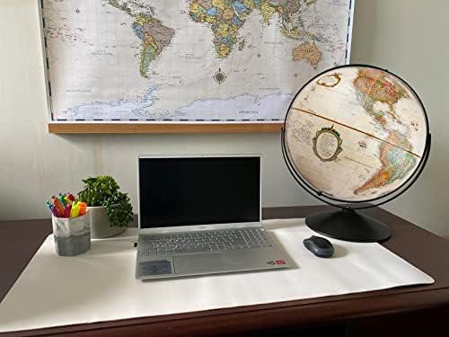 Replogle Eureka 16 inch desktop globe with up to date antique raised relief map and full swing gyromatic assembly. The beautiful antique ocean product has vast amounts of up-to-date information will pique the interest of any geographical connoisseur of a…