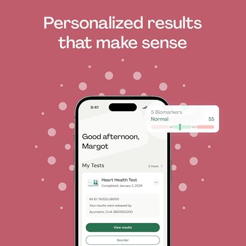 Everlywell Heart Health At-Home Lab Test for Women and Men, Measures Cholesterol, Triglyceride and HbA1c Levels, Accurate Blood Analysis