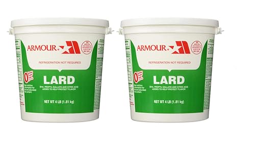 Armour Lard Star Tubs 4lb (Pack of 2) with Silicone Basting Brush in a PTD Sealed Box