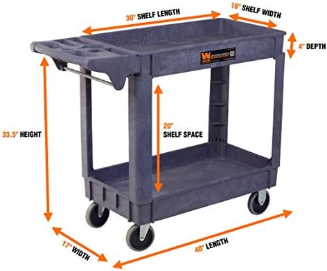 WEN Service Utility Cart, 500-Pound Capacity, 40 x 17-Inch