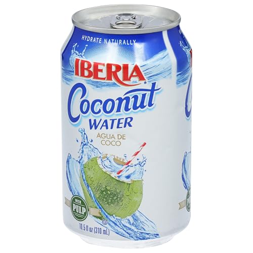 Iberia Coconut Water With Pulp, 10.5 Fl Oz (Pack of 24)