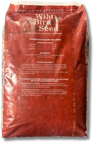 DeLco Woodpecker Wild Bird Seed, 20 lb Bag, High Energy Fruit & Nut with Sunflowers, Attracts Woodpeckers, Cardinals, Jays & Chickadees
