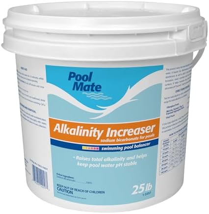 Pool Mate 10-Pounds Premium Alkalinity Increaser for Swimming Pools | 100% Sodium Bicarbonate, Alkalinity Up, Easy To Use, Works Fast, 11 ounces raises alkalinity 10 ppm per 5,000 gallons