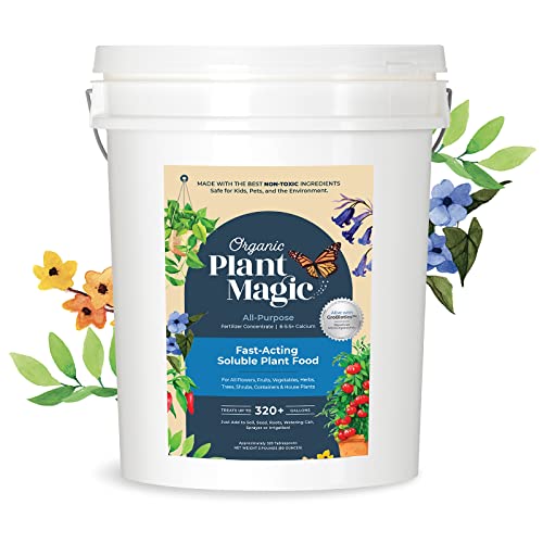 Organic Plant Magic Fertilizer & Plant Food for House Plants & Garden 1/2lb | Makes 32+ Gal of Organic Water Soluble Fertilizer for Plant Growth use on Vegetables, Flowers, Gardens & Indoor House Plants