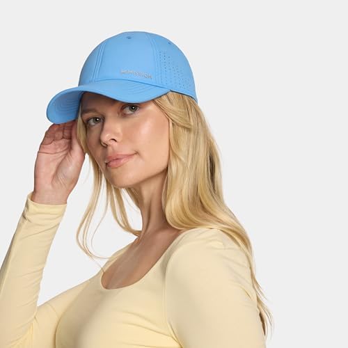 MISSION Cooling Vented Performance Hat Unisex Cap for Workouts, Golf & Running, Sweat & Water Activated Technology
