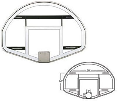 First Team FT233 54in x 39in Fan Shaped Glass Basketball Backboard