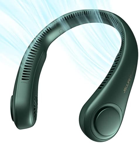 JISULIFE Portable Neck Fan, Hands-Free Bladeless, 5 Speeds, 4000 mAh