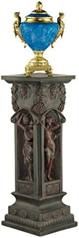 Design Toscano KY992 Chatsworth Manor Neoclassical Pedestal Column Plant Stand, Antique Stone