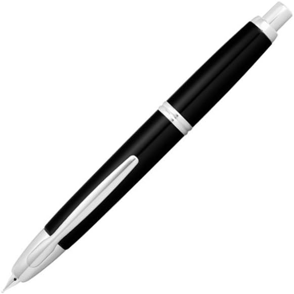 PILOT Vanishing Point Collection Refillable & Retractable Fountain Pen, Matte Black Barrel, Blue Ink, Fine Nib (60580)