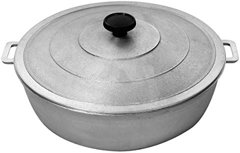 Uniware 9900 Super Quality Aluminum Caldero,Dutch Oven, 51 QT,Silver (55cm (21.7-Inch))