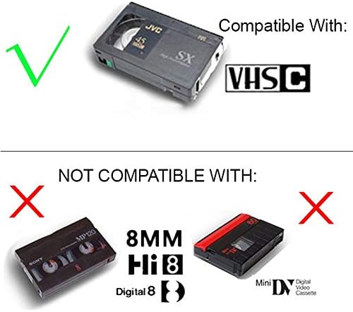 Motorized VHS-C to VHS Cassette Adapter for JVC C-P7U CP6BKU C-P6U Panasonic PV-P1 RCA VCA115