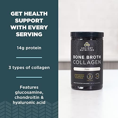 Ancient Nutrition Hydrolyzed Bone Broth Collagen Peptides, Chocolate