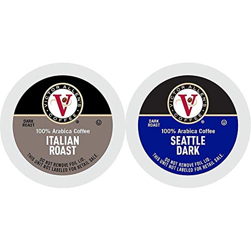 Victor Allen's Coffee Italian and French Roast Dark Roast Coffee Pods for Keurig (42 Count)