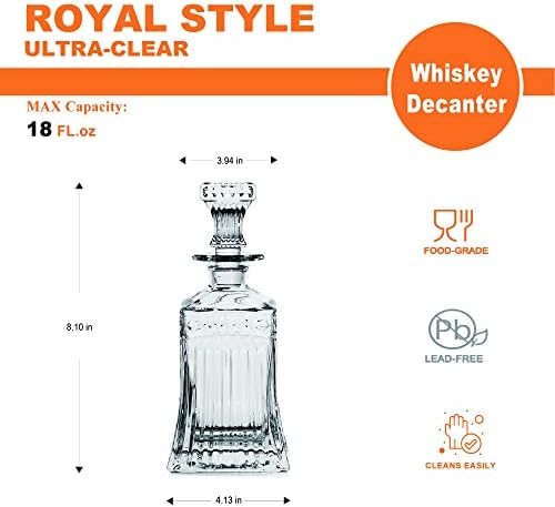 LUXU Whiskey Decanter,25 oz