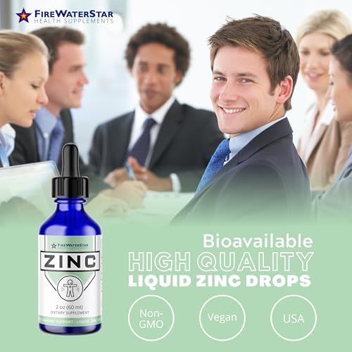 FWS Liquid Zinc Supplement for Men Women Kids, Organic Non-GMO Vegan, Ionic Zinc Sulfate Drops