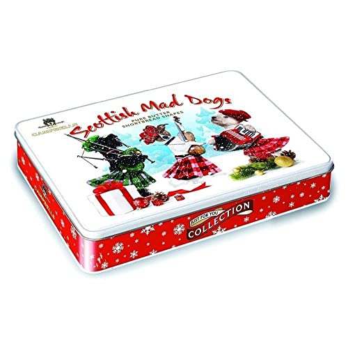 Campbells Shortbread Scottish Mad Dogs Assorted Cookies Tin 5.3 Oz (150g) - Pure Butter Scottish Shortbread Cookies from Scotland
