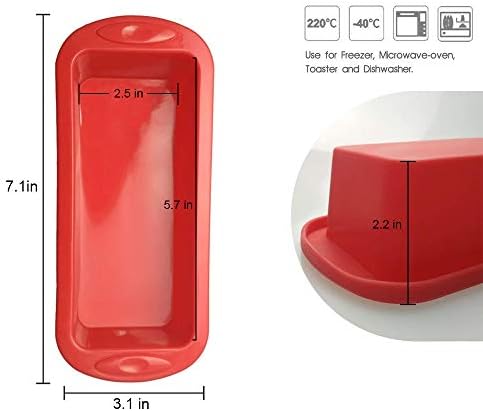4 Pack Mini Loaf Pans,Nonstick Silicone Bread Loaf Pans