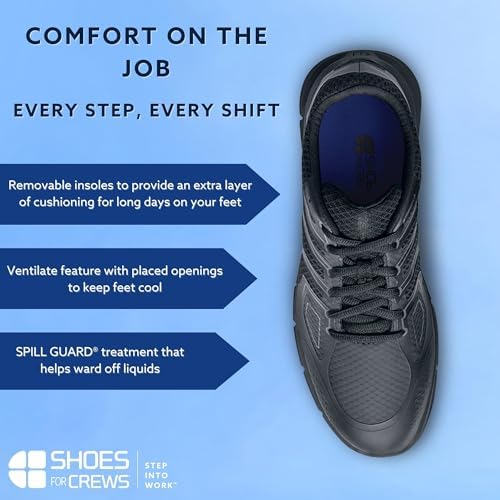 Shoes For Crews Stride Men's Work Sneaker, Non-Slip, Comfortable
