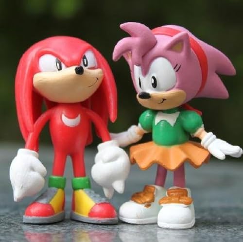 TRU Exclusive Sonic Multi Pack - 2" Action Figure Set (6 Classic Figures - Knuckles, Super Sonic, Amy, Metal Sonic, Tails)