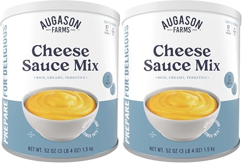 Augason Farms Cheese Sauce Mix Can | Emergency Food Supply, 87 Servings, 10 Year Shelf Life, Shelf Stable Cheddar Cheese Powder Canned Food