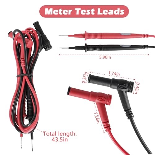 Multimeter Test Leads Cat III 1000V 20A Replacement for Fluke Ideal Simpson