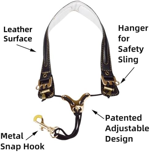 adorence Leather Saxophone Neck Strap for Alto & Tenor Saxophone - Red