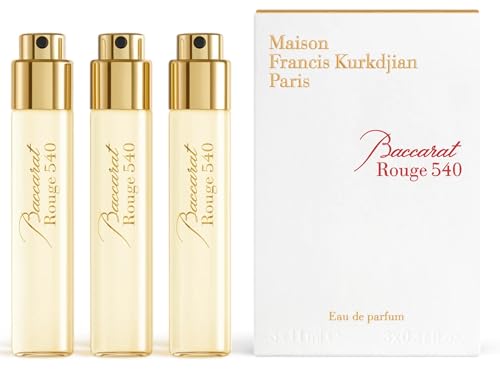 Maison Francis Kurkdjian Baccarat Rouge 540 Travel Set Eau de Parfum Plus Gold Globe Trotter Case, 6 Count
