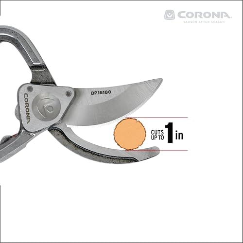 Corona Tools Forged Steel ClassicCUT Bypass Hand Pruner – 1-Inch Cut Capacity Garden Pruning Shears for Stems & Branches