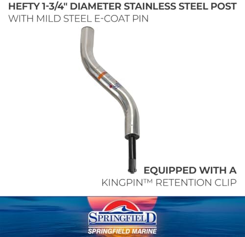 Springfield Marine 1610413-OSS Kingpin Offset Post - 1-3/4",Silver,Black