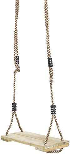 PLAYBERG Outdoor Wooden Tree Swing with Hanging Ropes