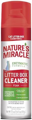 Nature's Miracle Cat Litter Box Cleaner Foam, 17.5 oz (4 Pack)
