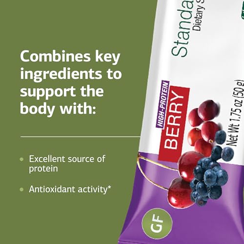 Standard Process StandardBar - Gluten-Free & Vegetarian Protein Bar - Whole Food-Based Bar with Blueberries
