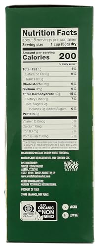 Whole Foods Market, Organic Farfalle, 16 Ounce