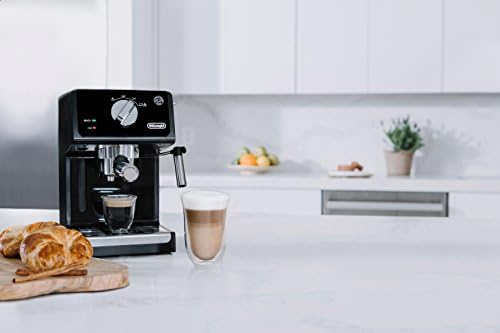 De'Longhi 15-Bar Pump Espresso Machine with Milk Frother & Temperature Control - Compact Home Barista Coffee Maker for Espresso, Latte, Cappuccino & Iced Coffee, Easy to Clean Design