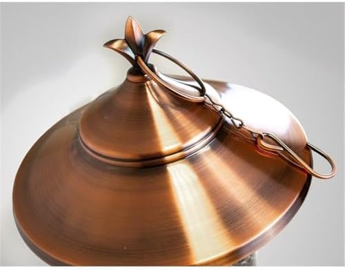 Triple Tube Deluxe Bird Feeder, Metal and Plastic Construction, Warm Copper Finish, 9 Feeding Ports with Perches, Hanging Cable System
