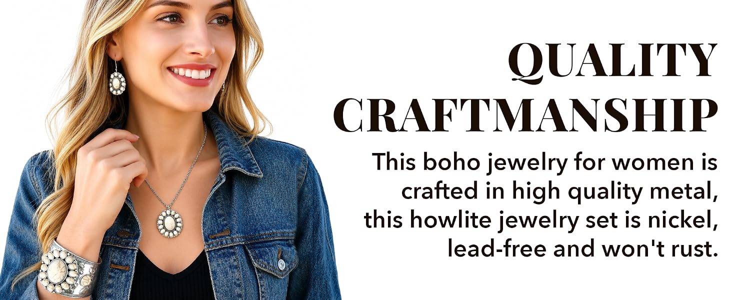 Howlite Western Jewelry Set