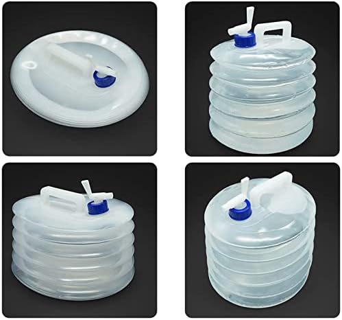 Collapsible Water Container, 5L 10L 15L Portable Folding Water Carrier with Tap, BPA Free Water Carrier Tanks - Water Storage for Camping, Hiking