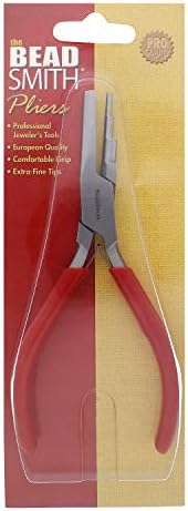 The Beadsmith 3-Step Round/Concave (Hollow) Pliers – Creates 3-4-5mm Loops – Wire Looping and Wire Bending Plier – 6 inches – Steel Head &