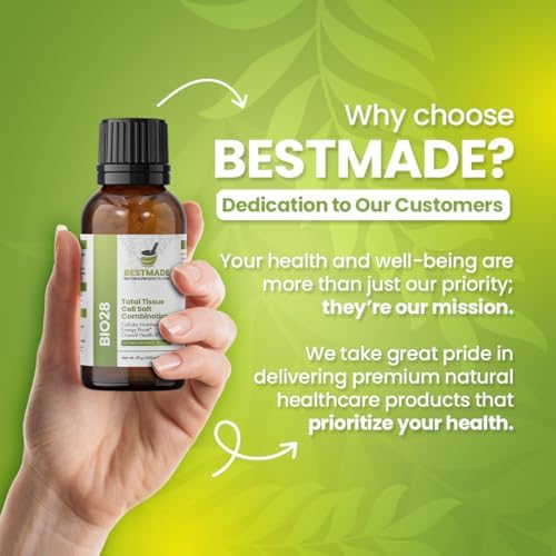 Bestmade Total Tissue Cell Salt Mineral Combination BIO28 - Helps Your Body Absorb and Use Nutrients, Increases Energy Levels, Helps Improve Sleep Patterns, Overall Health and Vitality, 350 Pellets