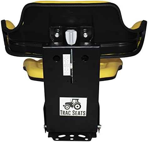 TRAC SEATS YELLOW WAFFLE STYLE UNIVERSAL TRACTOR SUSPENSION SEAT WITH TILT FITS JOHN DEERE 5200 5210 5300 5310