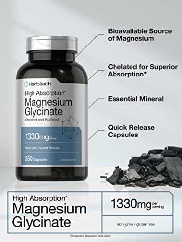 Horbaach Magnesium Glycinate 1330mg | 250 Capsules