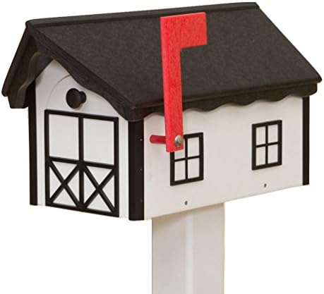 Recycled Poly Plastic Barn Mailbox USA Handmade (Weatherwood)
