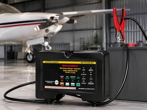 128CEC2-AA-S5 12V 8A Aviation Battery Charger | Calibrated for Concorde Batteries | Aircraft Battery Maintainer & Desulfator